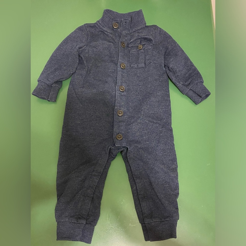 baby b'gosh 12mo collared button up one piece